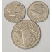 BARBADOS 1980 - 1989 . TEN 10 - TWENTY-FIVE 25 CENTS . ALL PROOF COINS